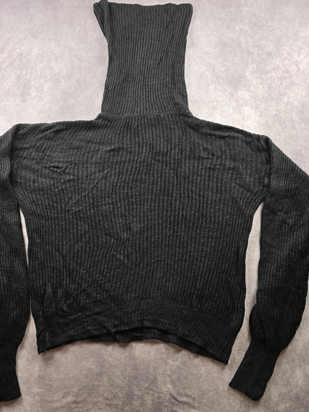 Ambiance Black Oversized Turtleneck Sweater M